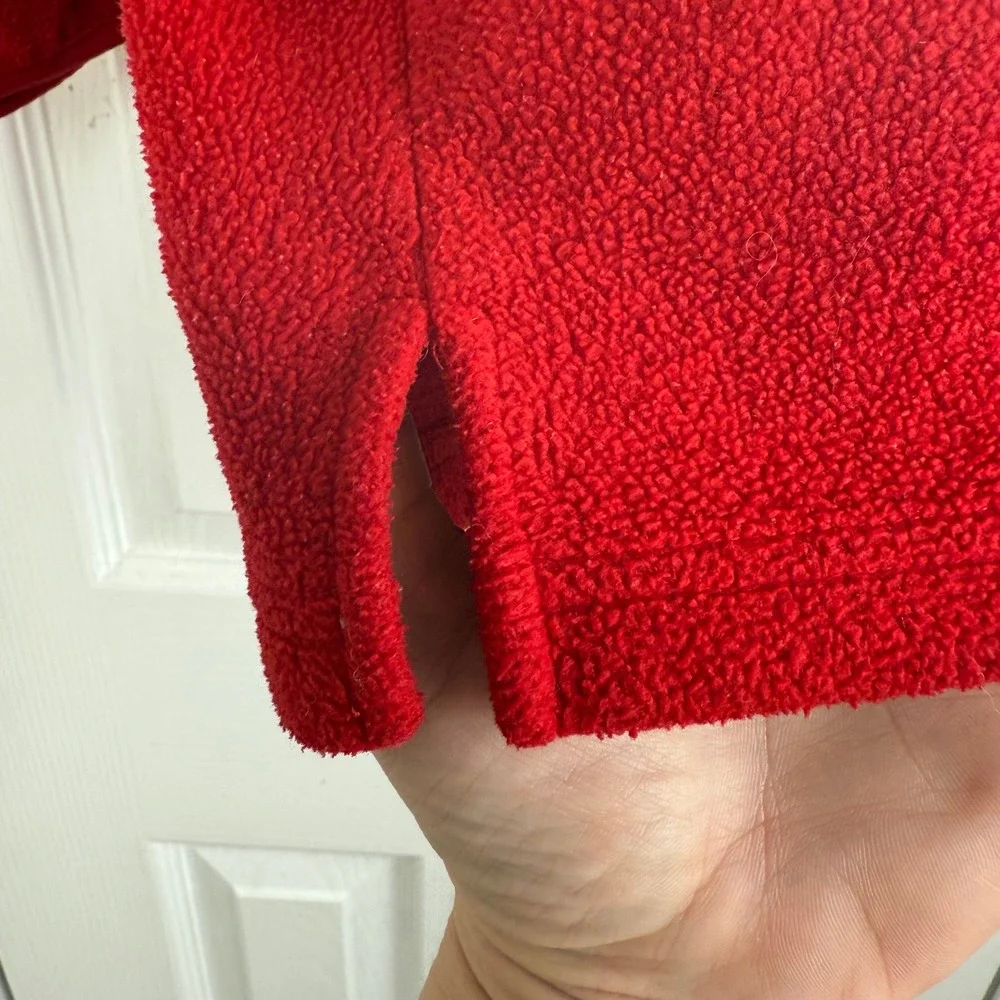 OshKosh B'Gosh Toddler‎ Fleece Pullover 3T Red Quarter Zip Retro Style 90w